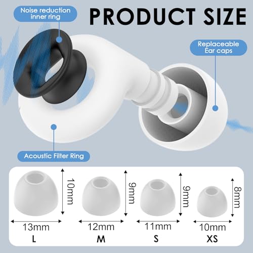  Tapones Antirruido de Silicona Blancos y Negros Oscuros para Dormir en Casa y Fuera
| Tapones Oídos Resistentes al Agua