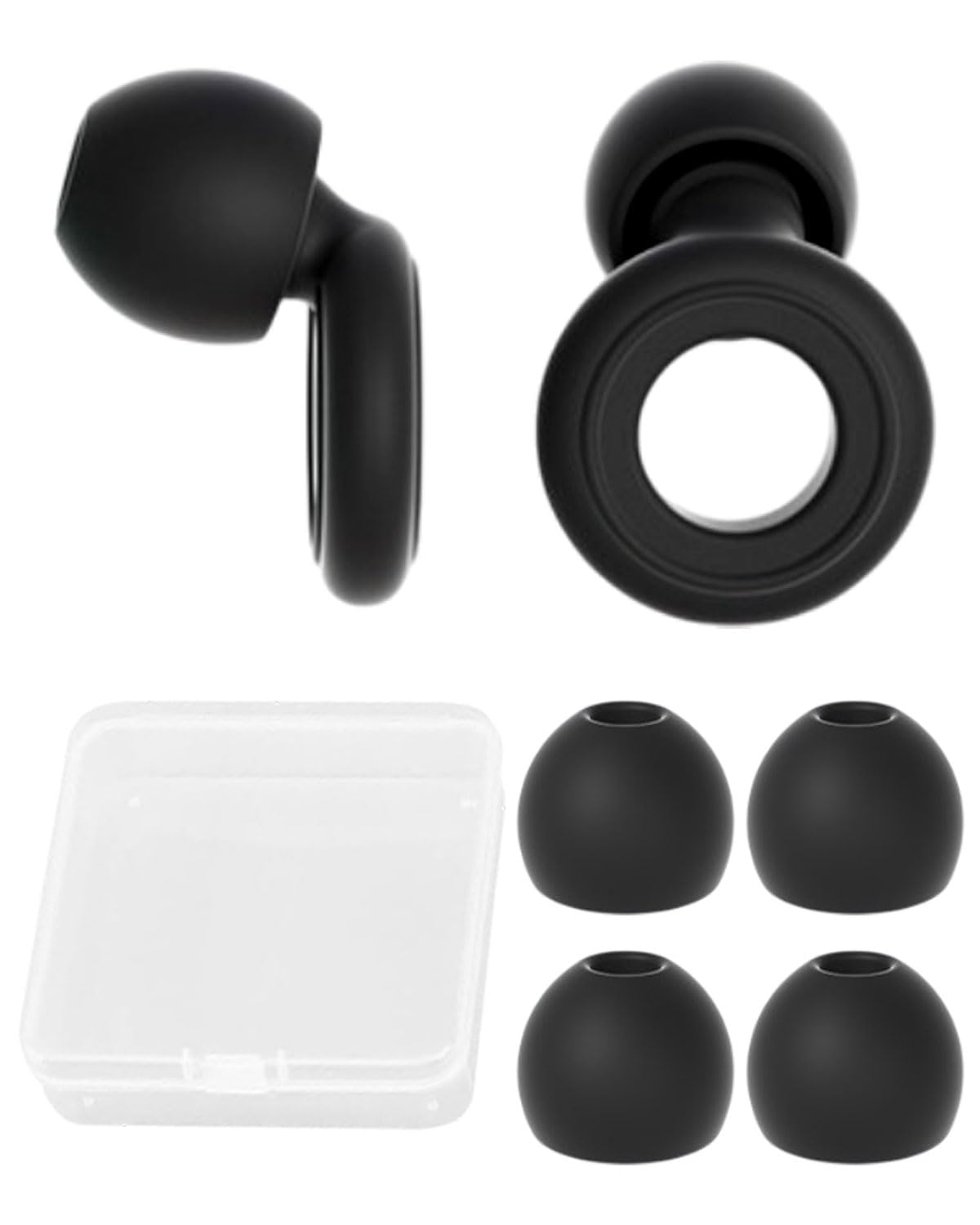 Tapones para los oídos Reducción de Ruido Músicos DJ Festivales 17 dB Negro Protección