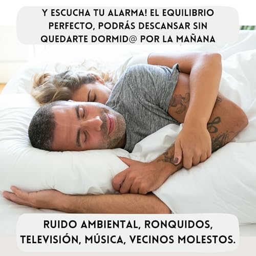  Protectores auriculares para dormir suaves y reutilizables, azul/negro.
| Tapones antirronquidos de silicona suave, reu