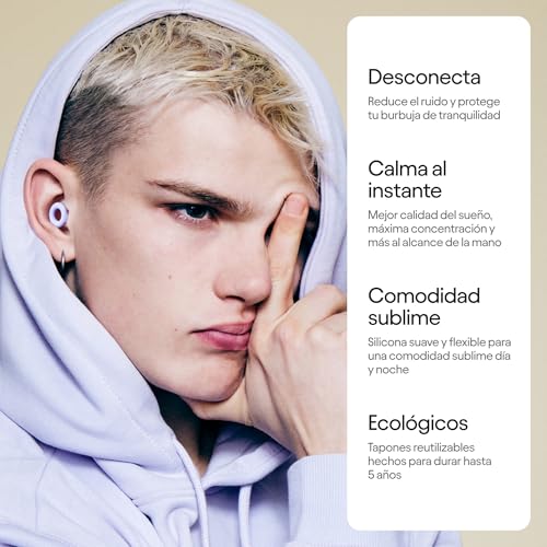  Loop Quiet 2 - Tapones antirruído ultracómodos para dormir | Reducción de sonidos hasta 24 dB (SNR)
| Loop Quiet 2 - Ta